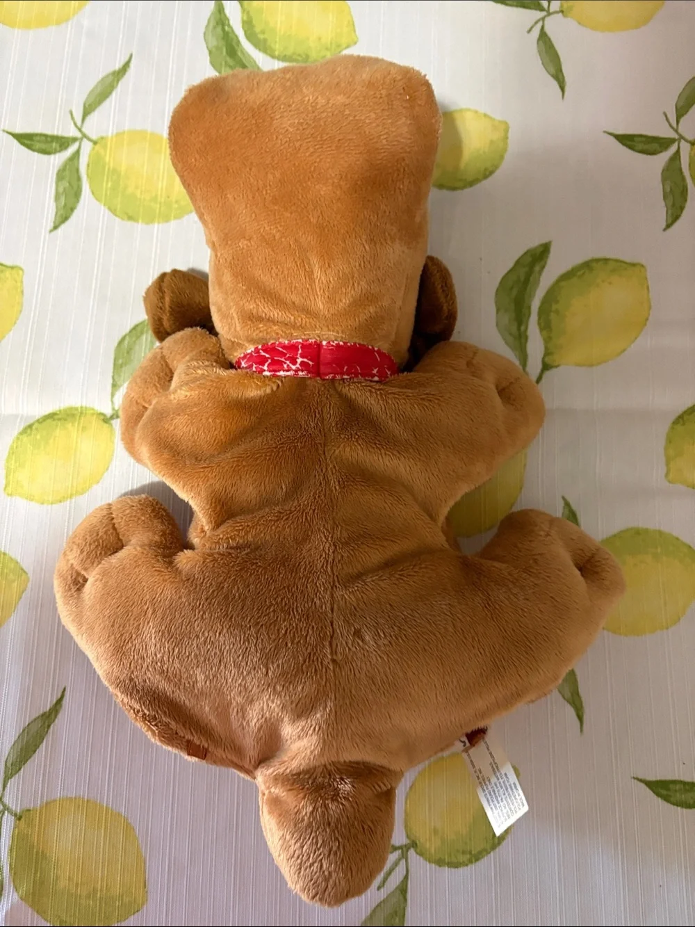 Pound Puppy Plush Brown Dog Toy with Red Collar - Beanie/Tag Plush Puppy